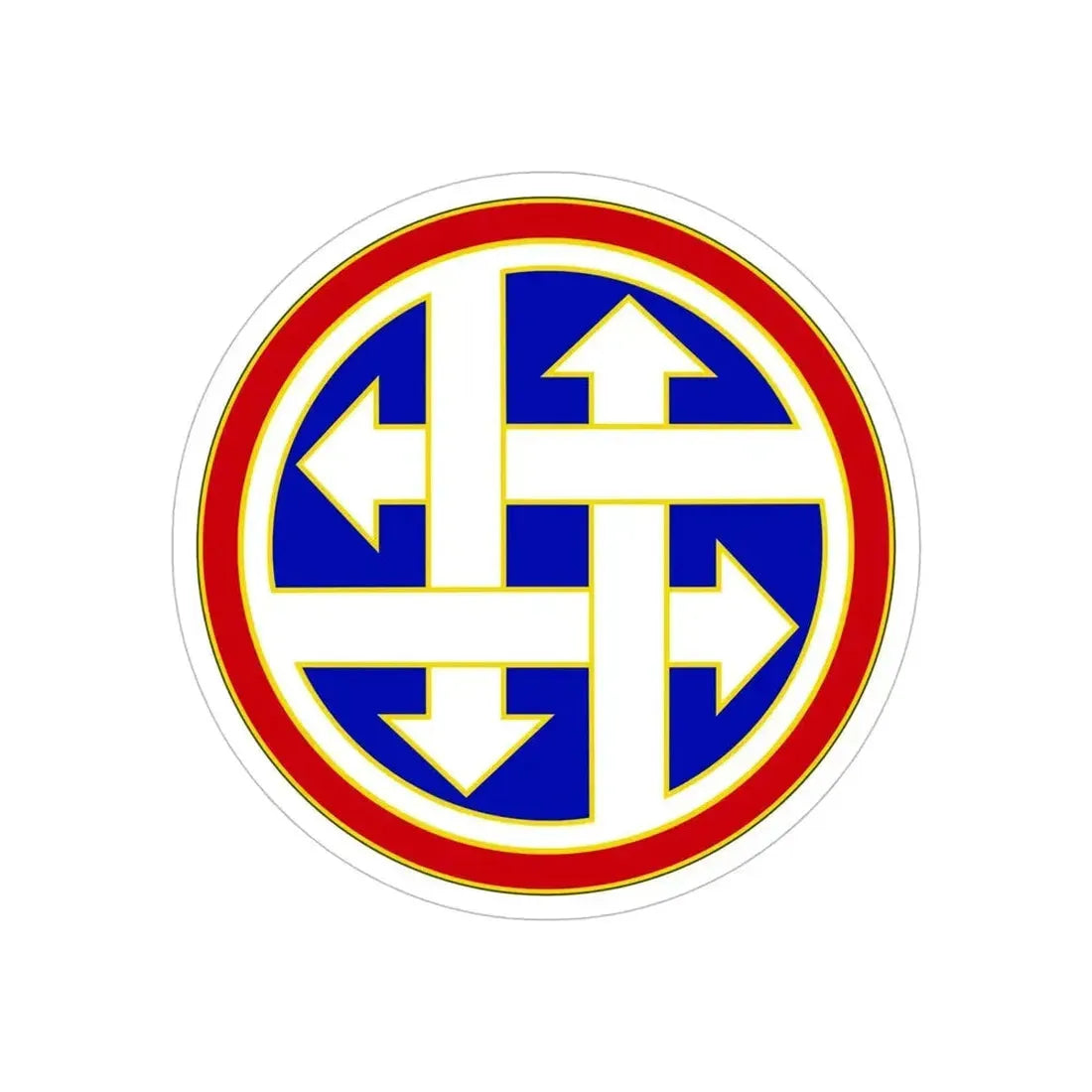 4 Sustainment Command (U.S. Army) REVERSE PRINT Transparent Die-Cut STICKER - The Sticker Space