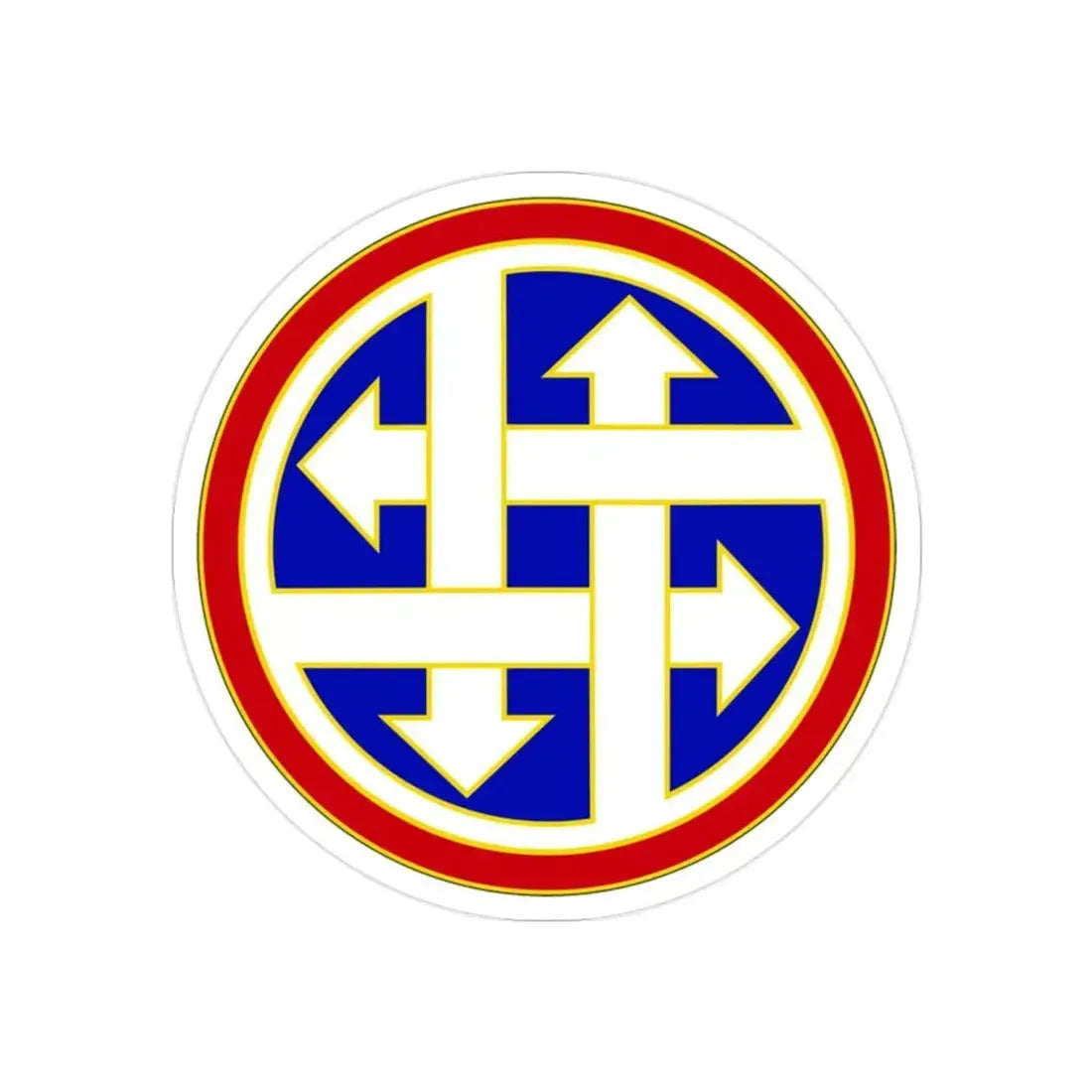 4 Sustainment Command (U.S. Army) REVERSE PRINT Transparent Die-Cut STICKER - The Sticker Space