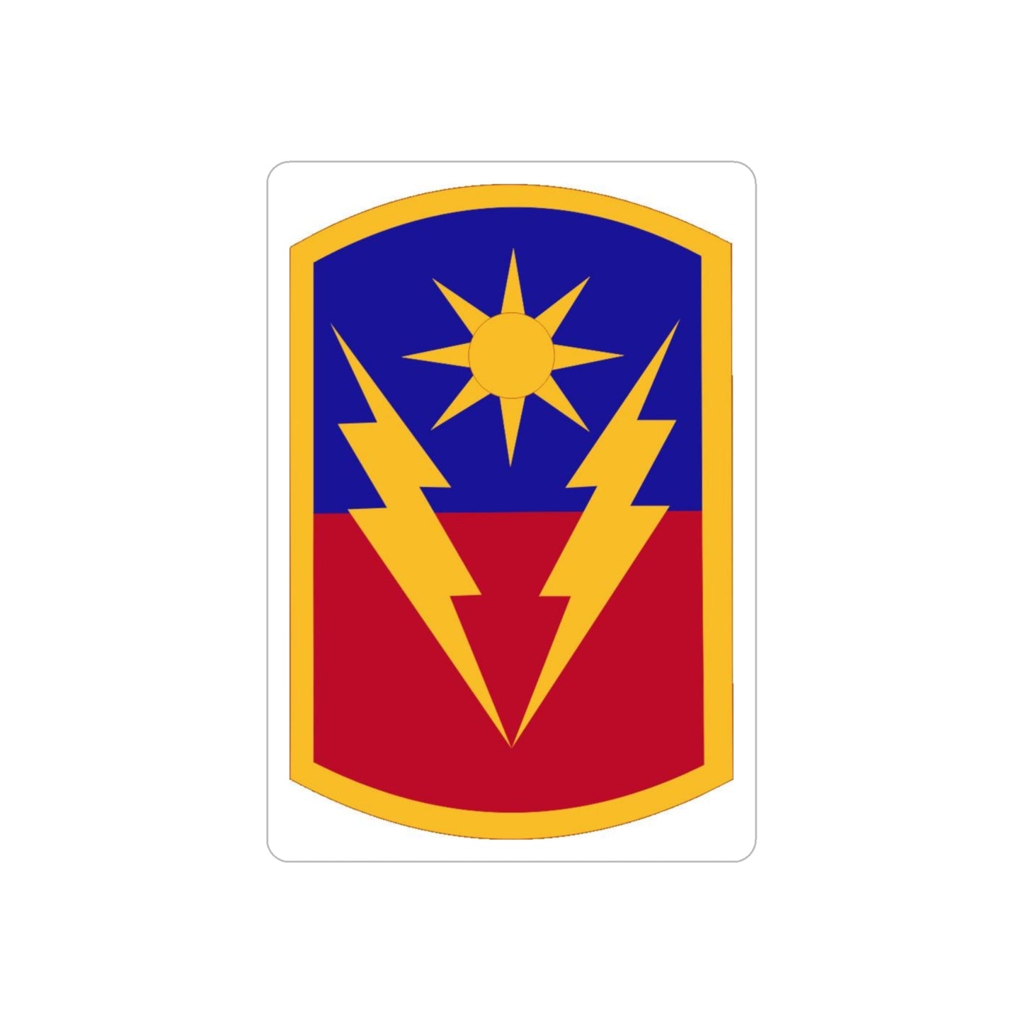 40 Armored Brigade (U.S. Army) REVERSE PRINT Transparent STICKER-4" × 4"-The Sticker Space