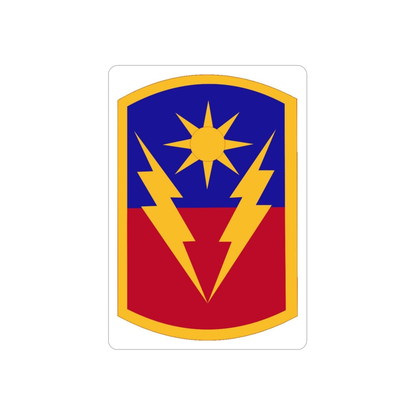 40 Armored Brigade (U.S. Army) REVERSE PRINT Transparent STICKER-5" × 5"-The Sticker Space