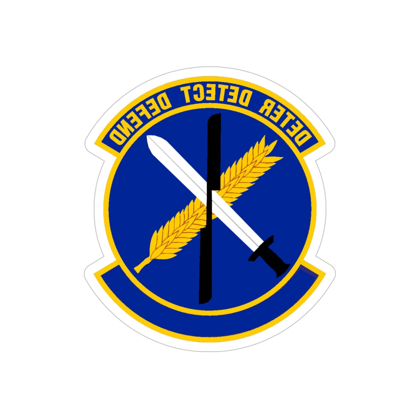 40 Helicopter Squadron AFGSC (U.S. Air Force) REVERSE PRINT Transparent STICKER-4" × 4"-The Sticker Space