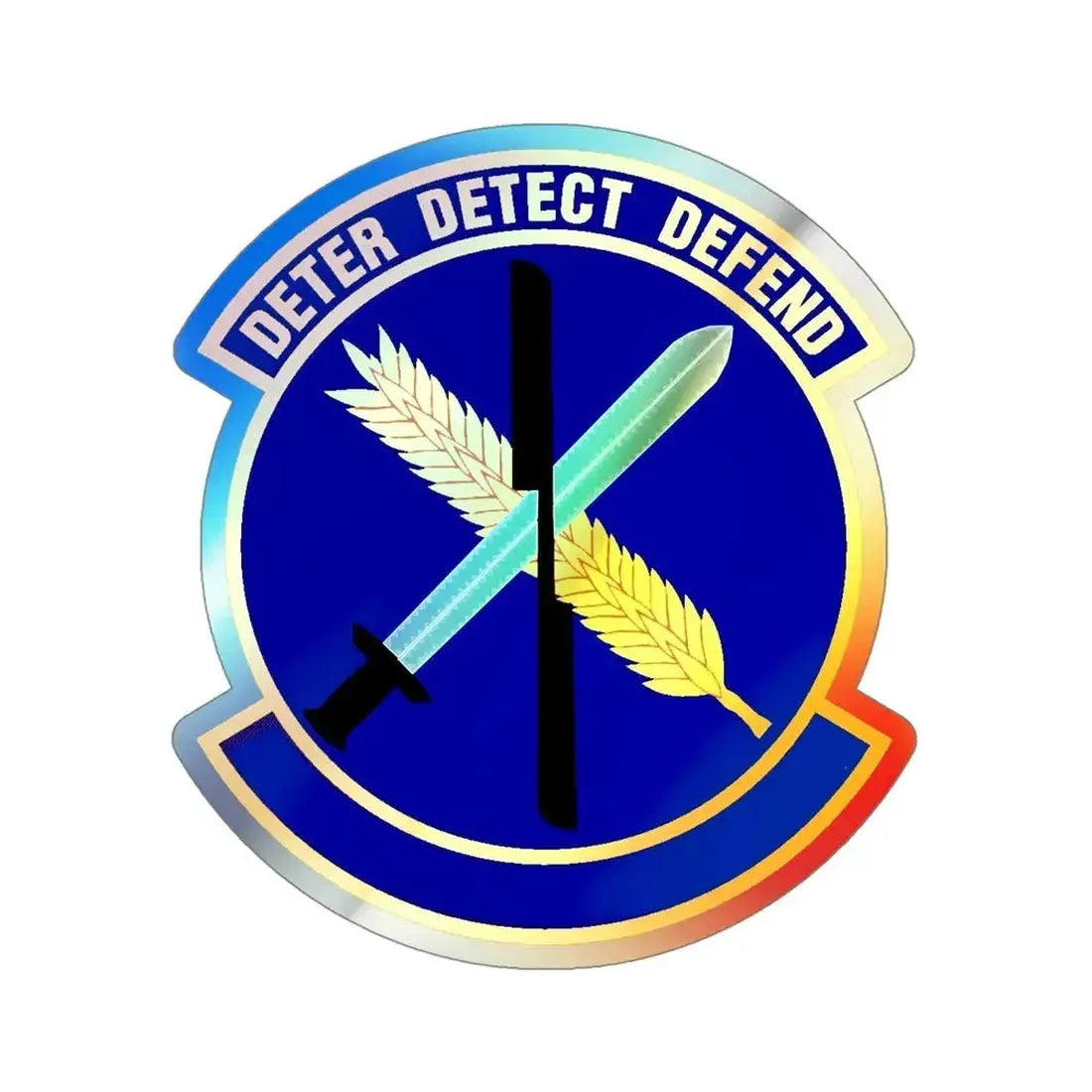 40 Helicopter Squadron AFGSC (U.S. Air Force) Holographic STICKER Die-Cut Vinyl Decal 4 Inch Holographic - The Sticker Space