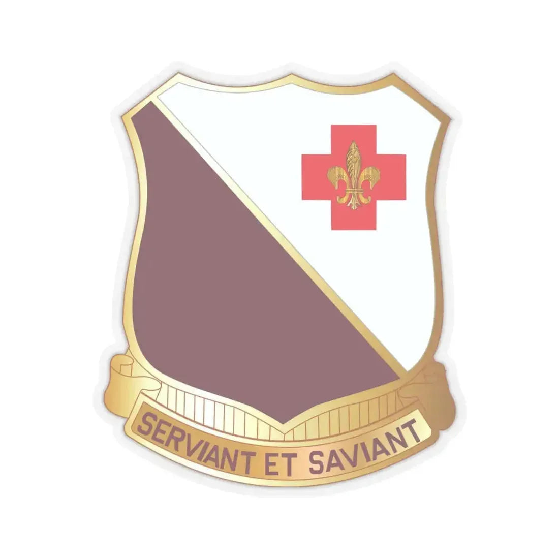 40 Medical Battalion (U.S. Army) STICKER Vinyl Kiss-Cut Decal 4 Inch Transparent - The Sticker Space