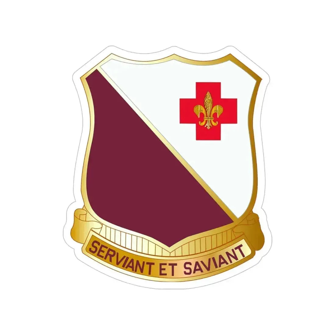 40 Medical Battalion (U.S. Army) Transparent STICKER Die-Cut Vinyl Decal 5 Inch - The Sticker Space