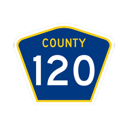 County 120 MN (Minnesota) (Road Sign) STICKER Vinyl Kiss-Cut Decal
