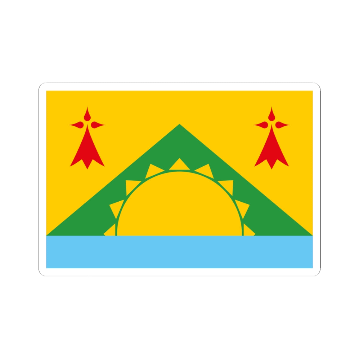 Bidar District Flag (France) STICKER Vinyl Kiss-Cut Decal