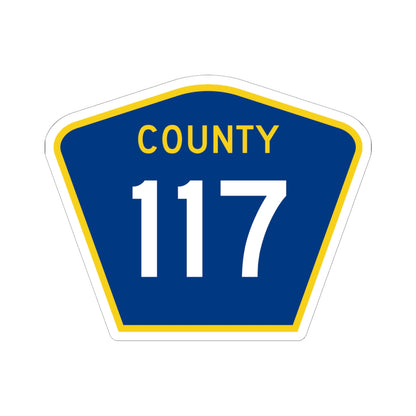 County 117 MN (Minnesota) (Road Sign) STICKER Vinyl Kiss-Cut Decal