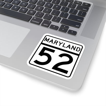 MD Route 52 (Maryland) (Road Sign) STICKER Vinyl Kiss-Cut Decal