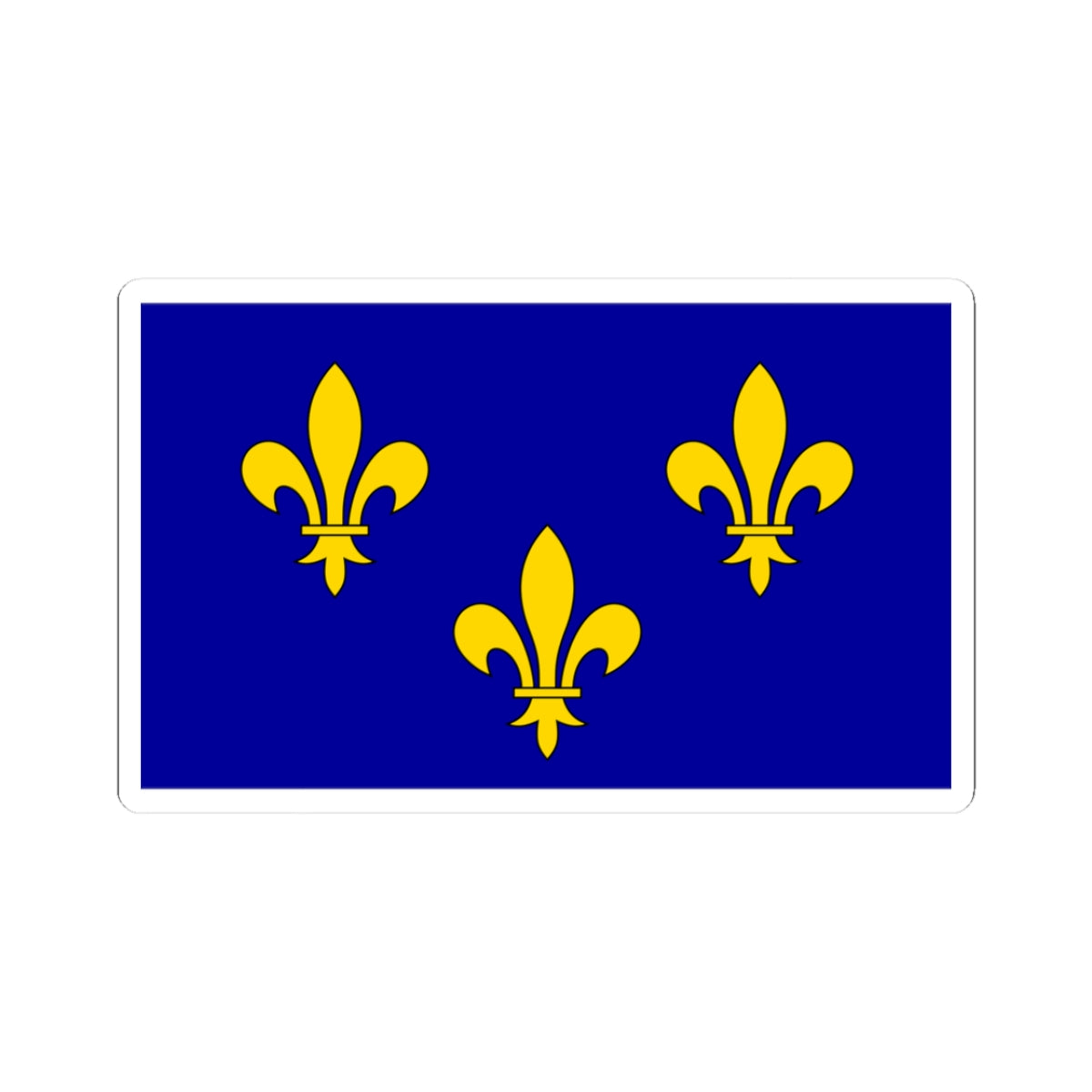 Cultural flag of Ile-de-France (France) STICKER Vinyl Kiss-Cut Decal