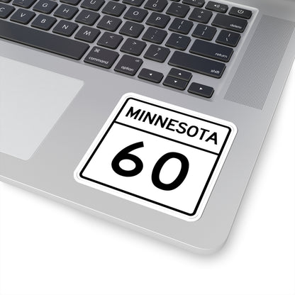 MN-60 1948 (Minnesota) (Road Sign) STICKER Vinyl Kiss-Cut Decal