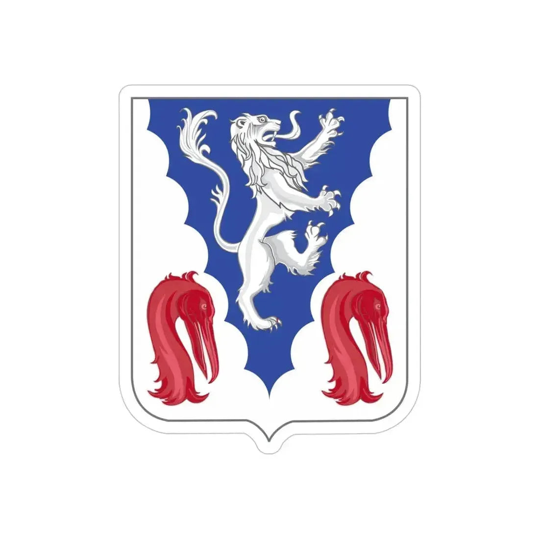 401 Glider Infantry Regiment 2 (U.S. Army) REVERSE PRINT Transparent Die-Cut STICKER 5 Inch Die-Cut Transparent - The Sticker Space