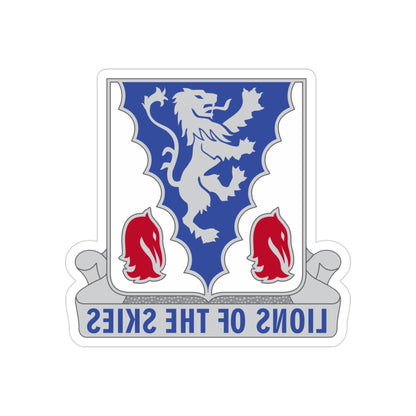 401 Glider Infantry Regiment (U.S. Army) REVERSE PRINT Transparent STICKER-3" × 3"-The Sticker Space