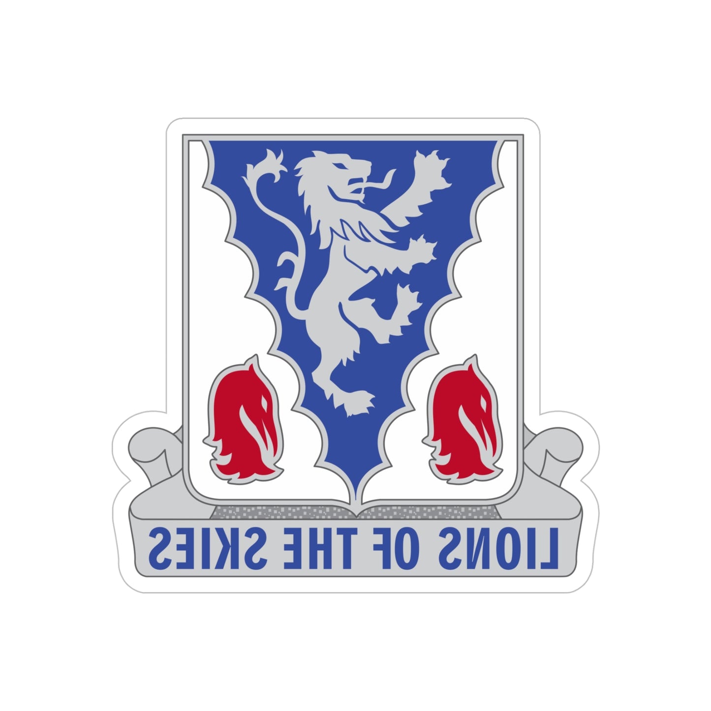 401 Glider Infantry Regiment (U.S. Army) REVERSE PRINT Transparent STICKER-5 Inch-The Sticker Space