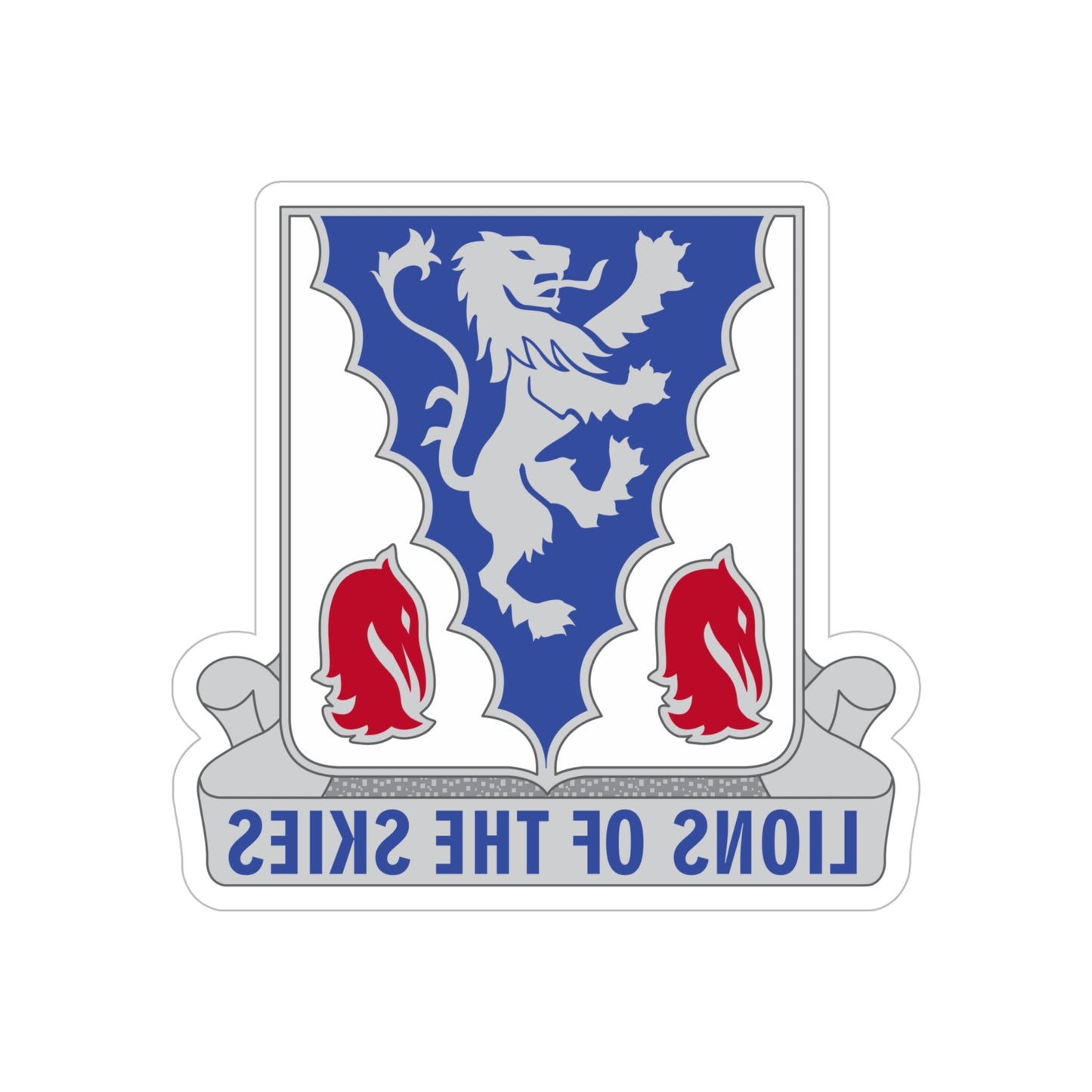 401 Glider Infantry Regiment (U.S. Army) REVERSE PRINT Transparent STICKER-6 Inch-The Sticker Space