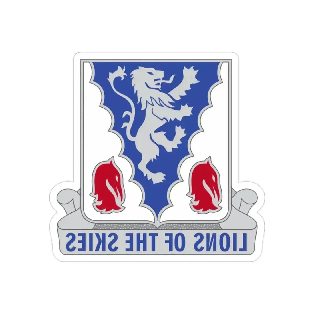 401 Glider Infantry Regiment (U.S. Army) REVERSE PRINT Transparent Die-Cut STICKER 2 Inch Die-Cut Transparent - The Sticker Space