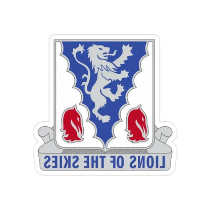 401 Glider Infantry Regiment (U.S. Army) REVERSE PRINT Transparent Die-Cut STICKER 2 Inch Die-Cut Transparent - The Sticker Space