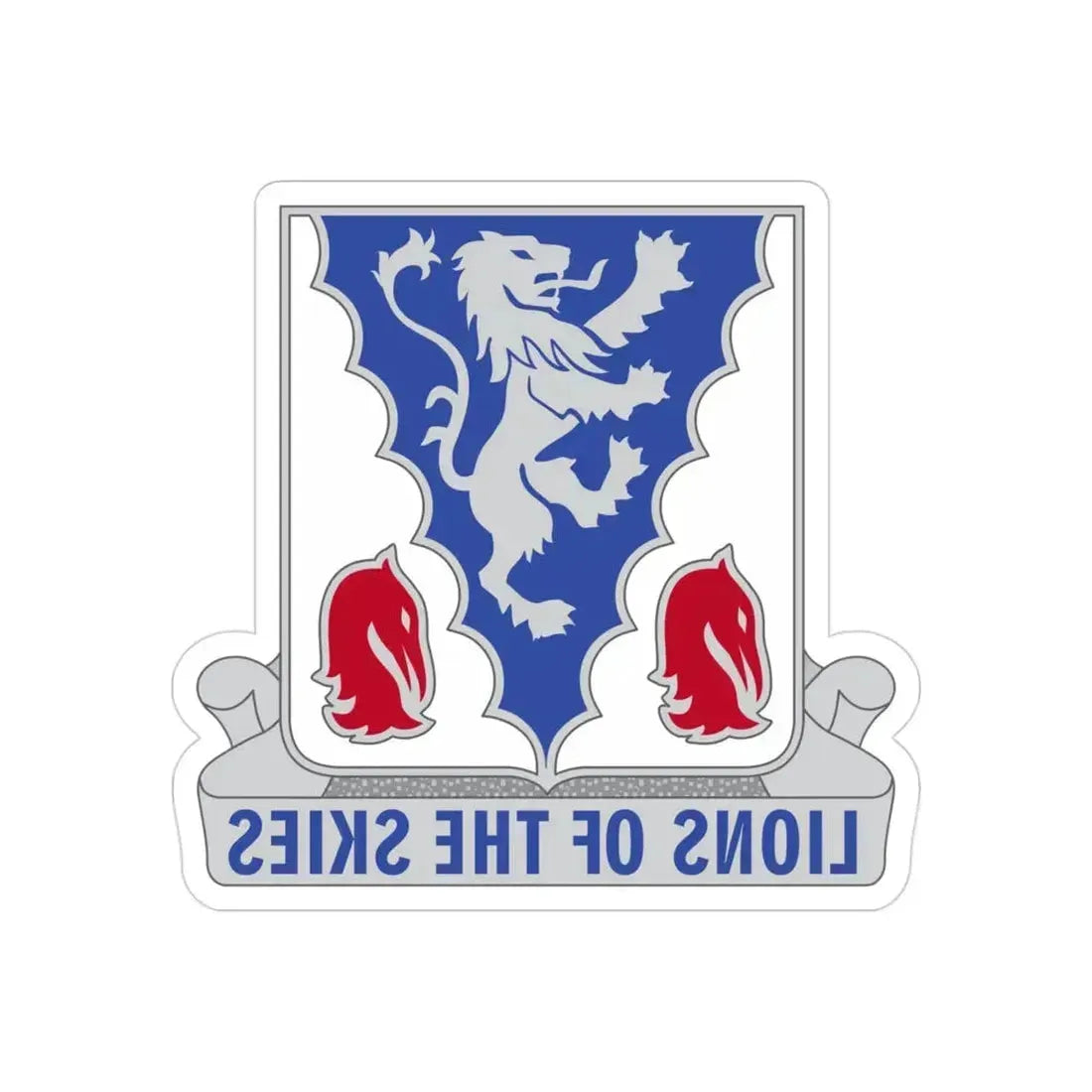 401 Glider Infantry Regiment (U.S. Army) REVERSE PRINT Transparent Die-Cut STICKER 3 Inch Die-Cut Transparent - The Sticker Space