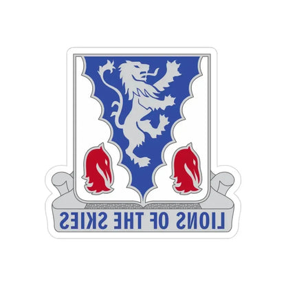 401 Glider Infantry Regiment (U.S. Army) REVERSE PRINT Transparent Die-Cut STICKER 3 Inch Die-Cut Transparent - The Sticker Space
