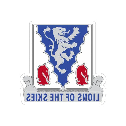 401 Glider Infantry Regiment (U.S. Army) REVERSE PRINT Transparent Die-Cut STICKER 4 Inch Die-Cut Transparent - The Sticker Space