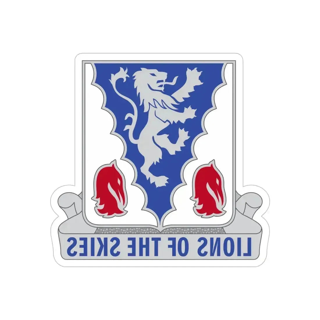 401 Glider Infantry Regiment (U.S. Army) REVERSE PRINT Transparent Die-Cut STICKER 5 Inch Die-Cut Transparent - The Sticker Space