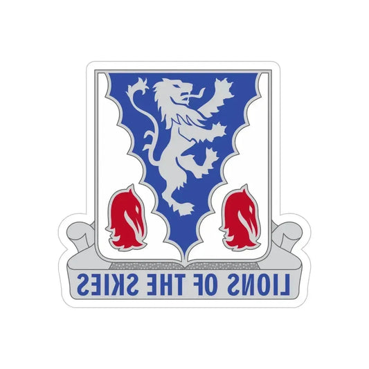 401 Glider Infantry Regiment (U.S. Army) REVERSE PRINT Transparent Die-Cut STICKER 6 Inch Die-Cut Transparent - The Sticker Space