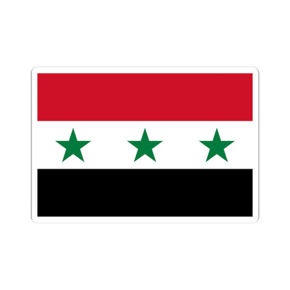 Flag of Syria 1963-1972 3-2 (Syria) STICKER Vinyl Kiss-Cut Decal