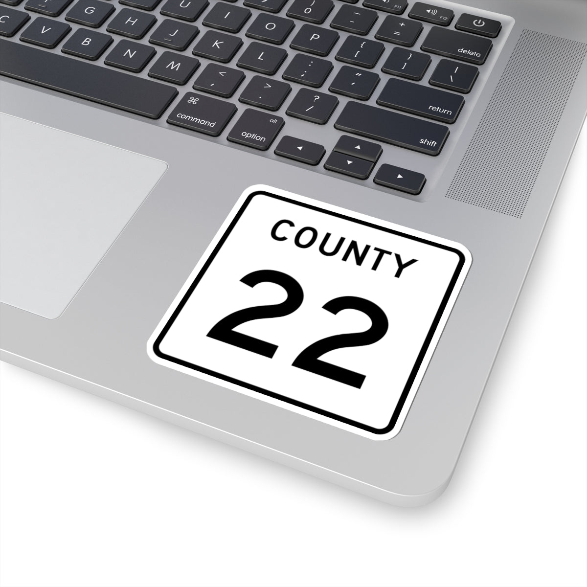 County 22 square (Minnesota) (Road Sign) STICKER Vinyl Kiss-Cut Decal