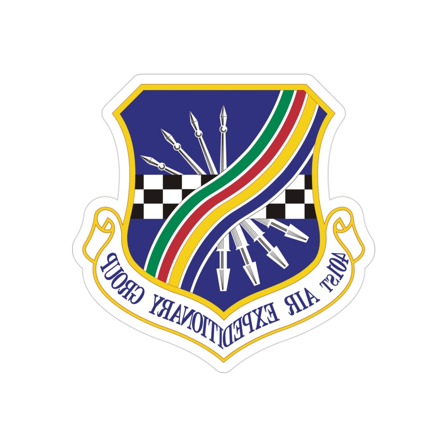 401st Air Expeditionary Group (U.S. Air Force) REVERSE PRINT Transparent STICKER-3" × 3"-The Sticker Space