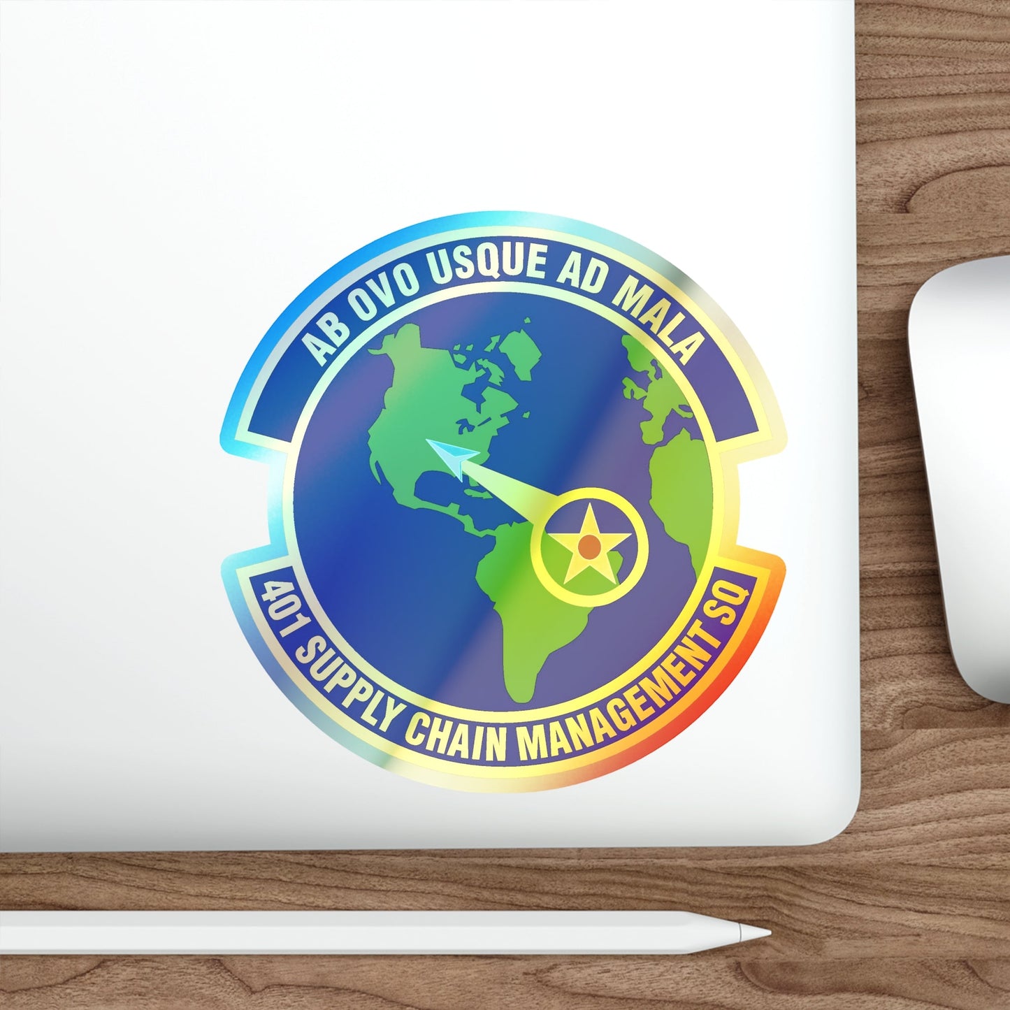 401st Supply Chain Management Squadron (U.S. Air Force) Holographic STICKER Die-Cut Vinyl Decal-The Sticker Space