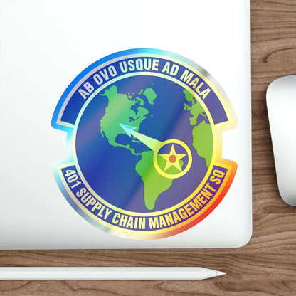 401st Supply Chain Management Squadron (U.S. Air Force) Holographic STICKER Die-Cut Vinyl Decal-The Sticker Space