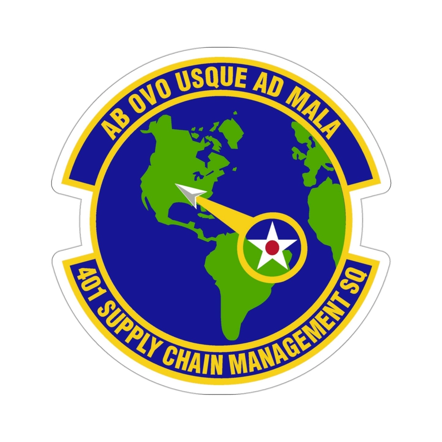 401st Supply Chain Management Squadron (U.S. Air Force) STICKER Vinyl Die-Cut Decal-3 Inch-The Sticker Space