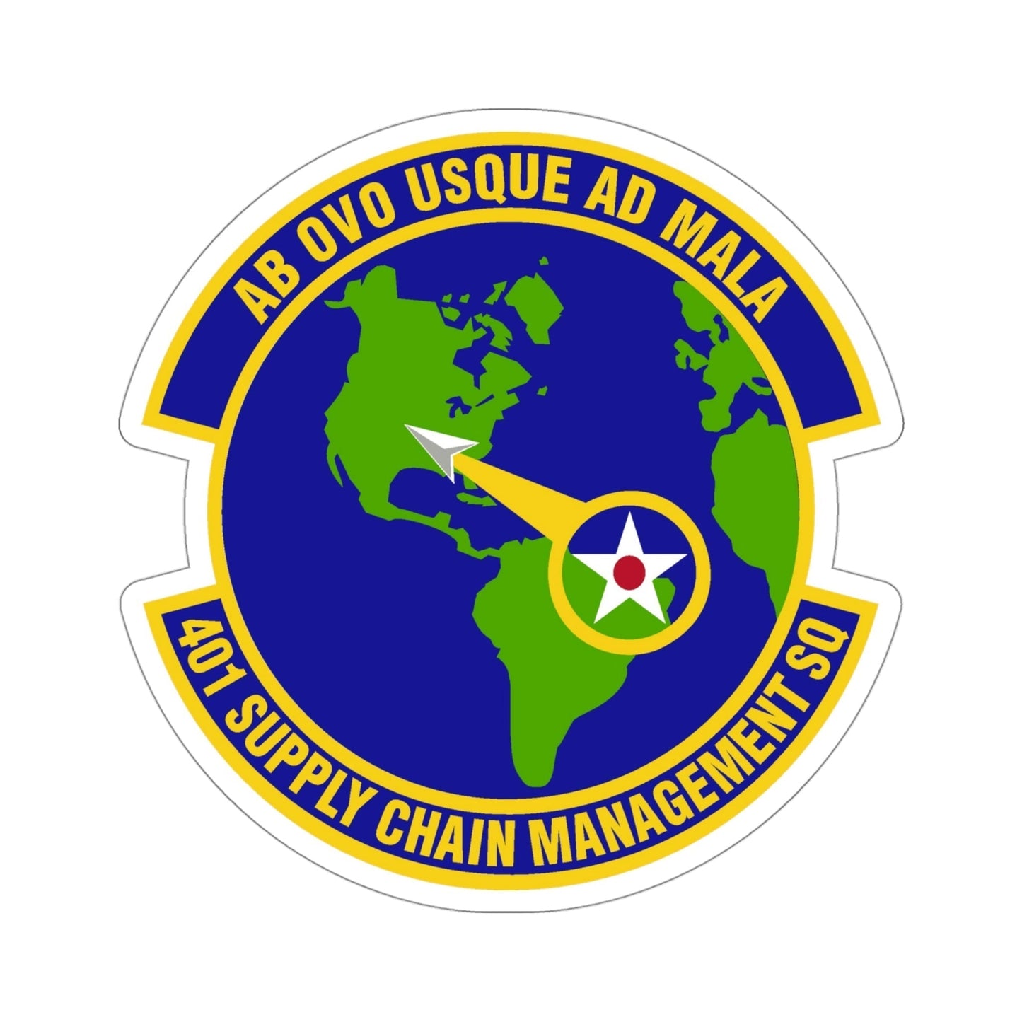 401st Supply Chain Management Squadron (U.S. Air Force) STICKER Vinyl Die-Cut Decal-4 Inch-The Sticker Space