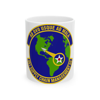 401st Supply Chain Management Squadron (U.S. Air Force) White Coffee Mug-11oz-The Sticker Space