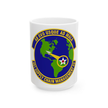 401st Supply Chain Management Squadron (U.S. Air Force) White Coffee Mug-15oz-The Sticker Space