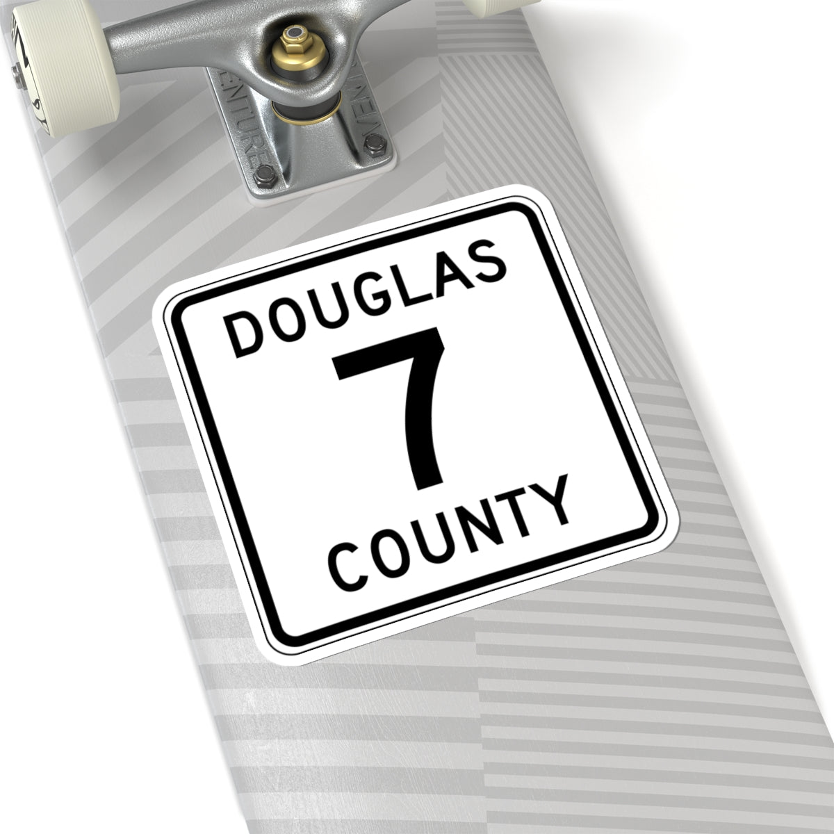 Douglas County Route 7 (Minnesota) (Road Sign) STICKER Vinyl Kiss-Cut Decal