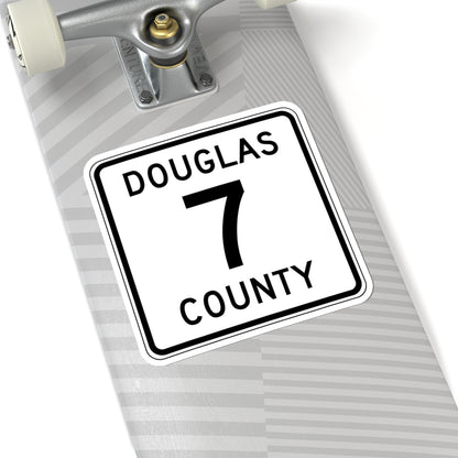 Douglas County Route 7 (Minnesota) (Road Sign) STICKER Vinyl Kiss-Cut Decal