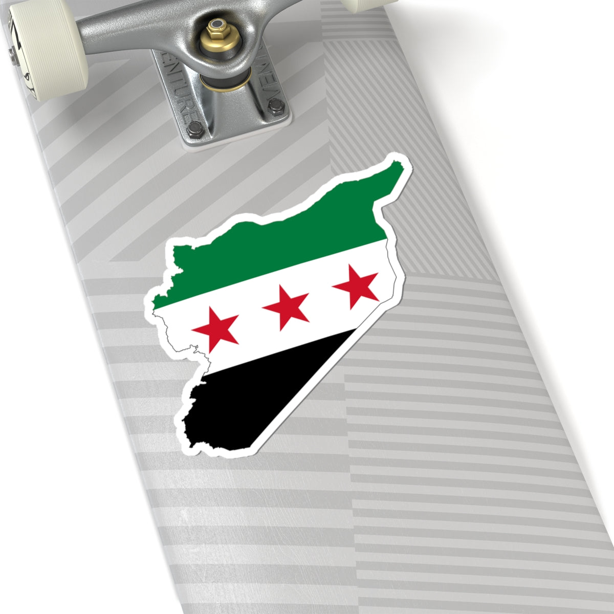 Flag map of Syria 1930-1958 19611963 (Syria) STICKER Vinyl Kiss-Cut Decal