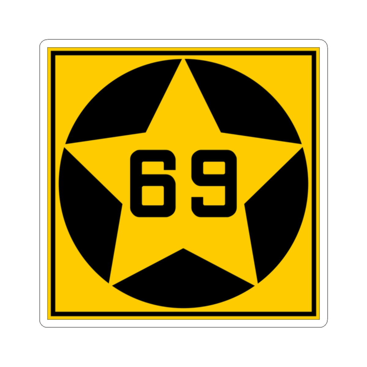 MN-69 1920 (Minnesota) (Road Sign) STICKER Vinyl Kiss-Cut Decal