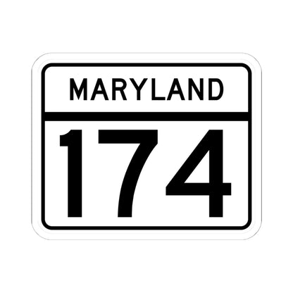 MD Route 174 (Maryland) (Road Sign) STICKER Vinyl Kiss-Cut Decal