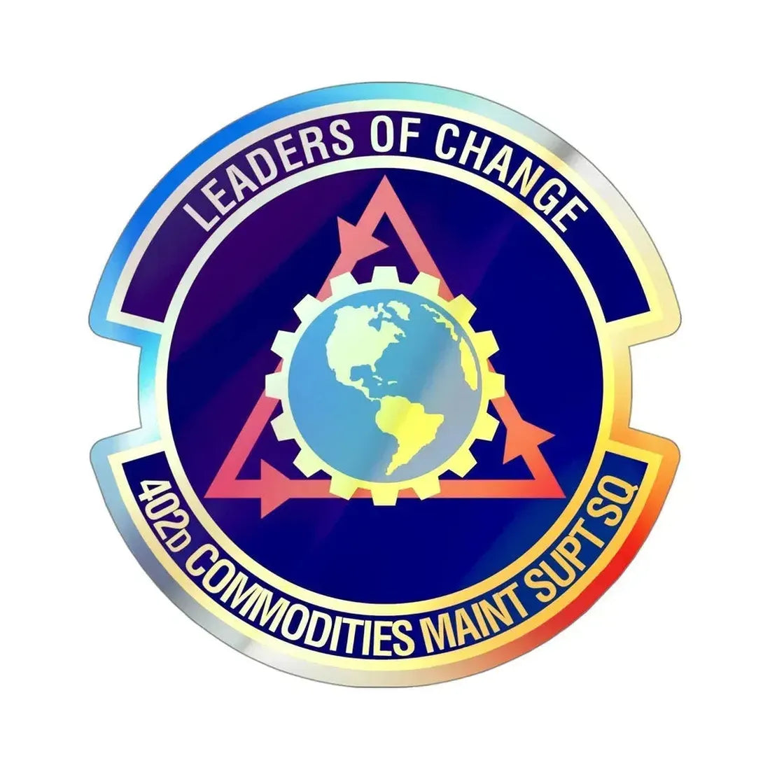 402d Commodities Maintenance Support Squadron (U.S. Air Force) Holographic STICKER Die-Cut Vinyl Decal 4 Inch Holographic - The Sticker Space