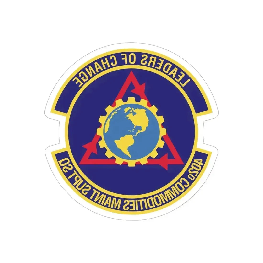 402d Commodities Maintenance Support Squadron (U.S. Air Force) REVERSE PRINT Transparent Die-Cut STICKER 6 Inch Die-Cut Transparent - The Sticker Space