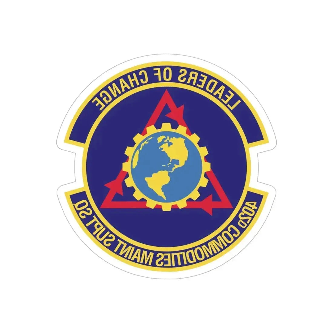 402d Commodities Maintenance Support Squadron (U.S. Air Force) REVERSE PRINT Transparent Die-Cut STICKER - The Sticker Space