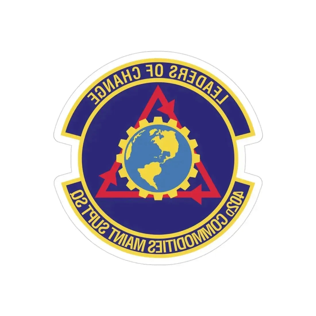 402d Commodities Maintenance Support Squadron (U.S. Air Force) REVERSE PRINT Transparent Die-Cut STICKER - The Sticker Space