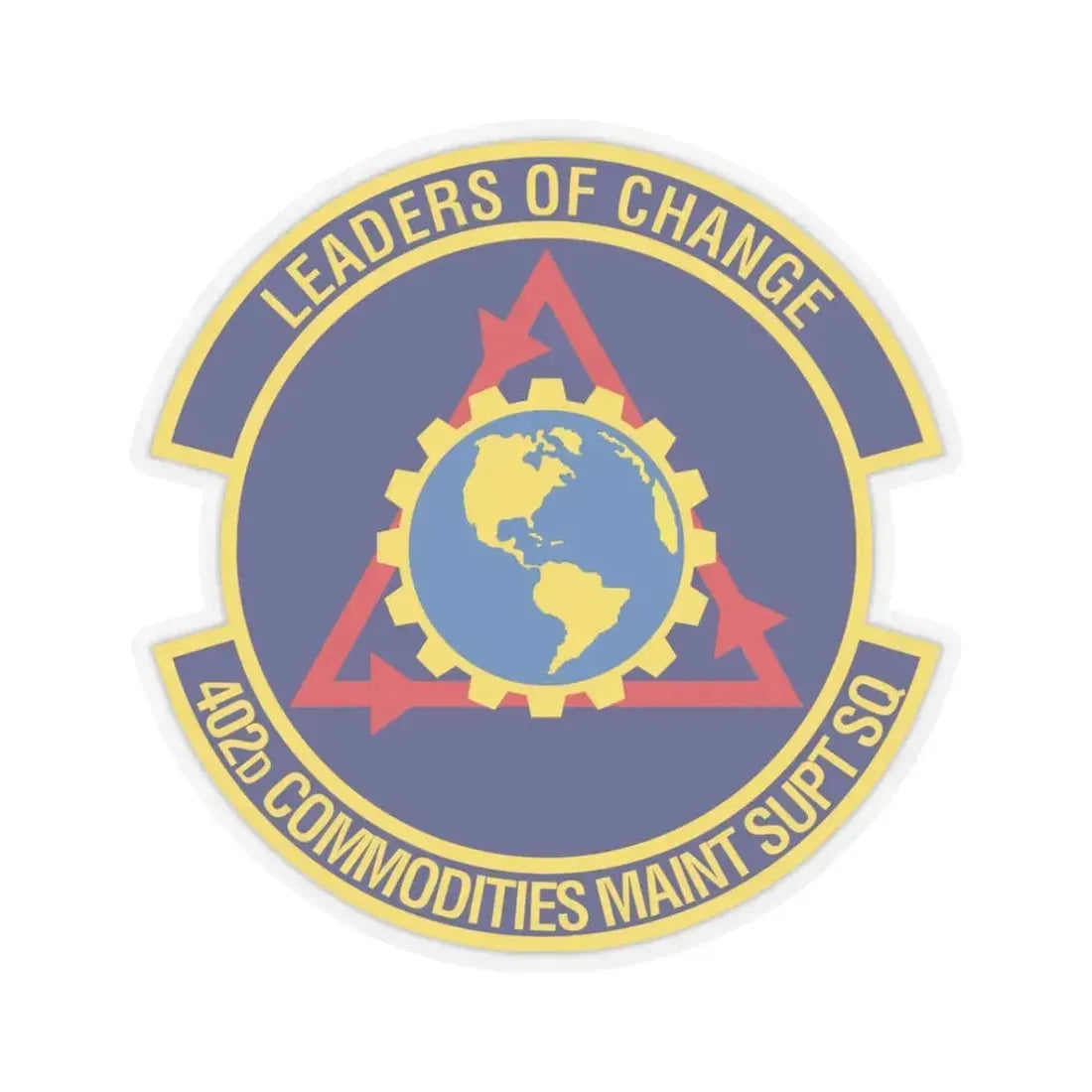 402d Commodities Maintenance Support Squadron (U.S. Air Force) STICKER Vinyl Kiss-Cut Decal 3 Inch Transparent - The Sticker Space