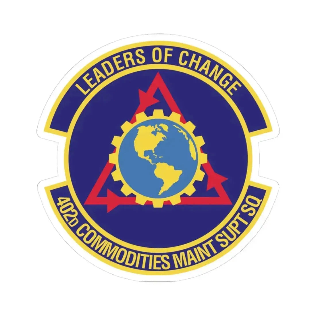 402d Commodities Maintenance Support Squadron (U.S. Air Force) STICKER Vinyl Kiss-Cut Decal 3 Inch White - The Sticker Space