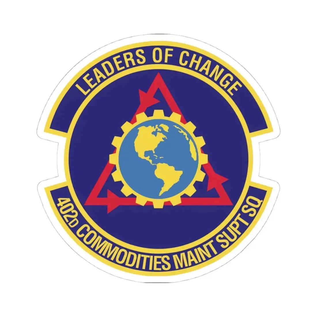 402d Commodities Maintenance Support Squadron (U.S. Air Force) STICKER Vinyl Kiss-Cut Decal 4 Inch White - The Sticker Space