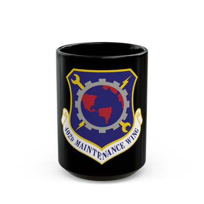 402d Maintenance Wing (U.S. Air Force) Black Coffee Mug-15oz-The Sticker Space