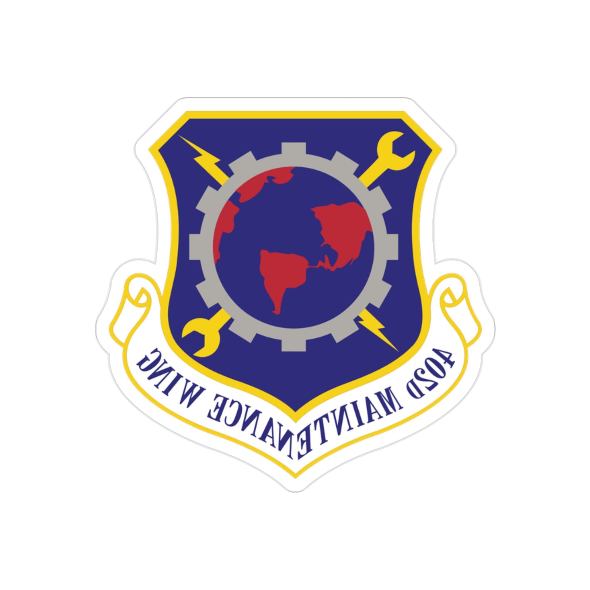 402d Maintenance Wing (U.S. Air Force) REVERSE PRINT Transparent STICKER-2" × 2"-The Sticker Space