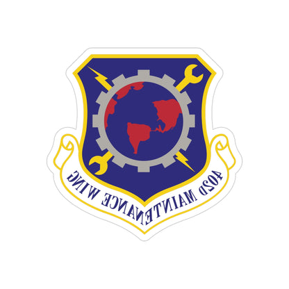 402d Maintenance Wing (U.S. Air Force) REVERSE PRINT Transparent STICKER-4" × 4"-The Sticker Space