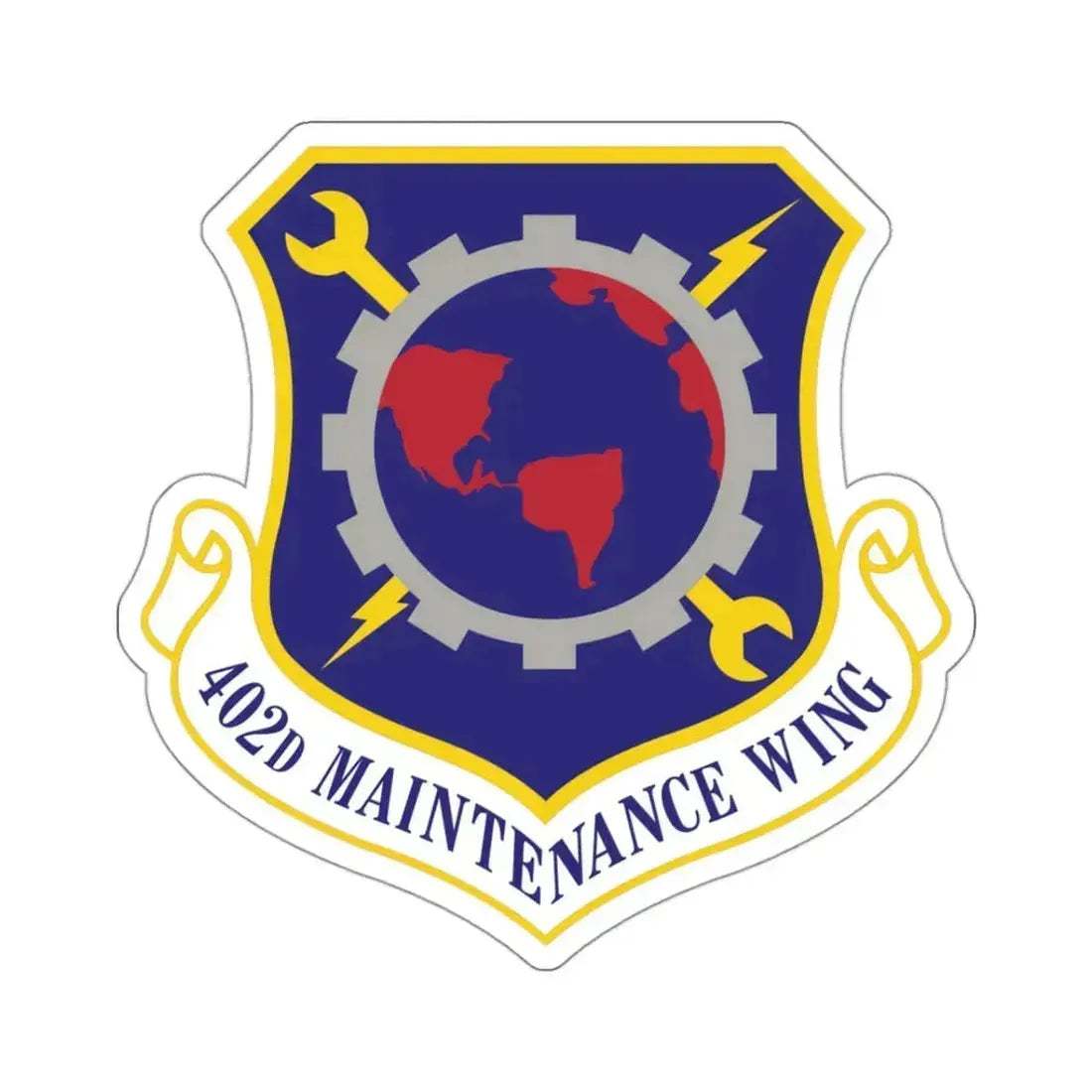 402d Maintenance Wing (U.S. Air Force) STICKER Vinyl Kiss-Cut Decal 3 Inch White - The Sticker Space